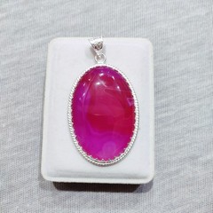 Agate Gemstone Pendant Natural Agate Silver Pendant Handmade Pendant Jewelry