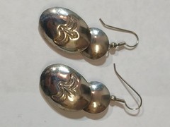 Sterling Silver Hand Stamped Drop Earrings Southwestern Native American