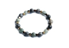 HEALING | Jade & Black Moonstone | Gemstone Bracelet, Empath, Protection, Energy