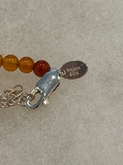 Sajen Amber, Garnet and Quartz Necklace – 18 In. Long with 2 In. Extender