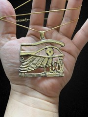 Eye of Horus Protection Pendant — Ancient Egyptian Wadjet Amulet Handmade