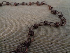 Artisan crafted,Abalone pendant on 18” faceted apatite and copper strand. Beauti