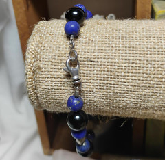 Onyx Lapis Lazuli And Hematite Beaded Bracelet