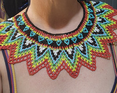 Seed Bead Beaded handmade Bib necklace