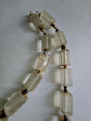 Natural Lemon Quartz & Black Baroque Pearl Freshwater Necklace Gold Plated