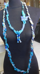 Handmade Fabric Necklace Fiber Art Beads Direct From Artist One Of A Kind