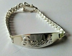 Peruvian Bracelet 950 sterling silver – with custom name