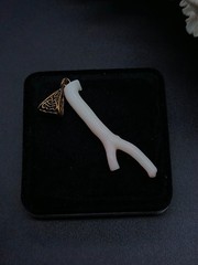 White Coral Branch Brass Pendant White Coral Branch Pendant Handmade Jewelry