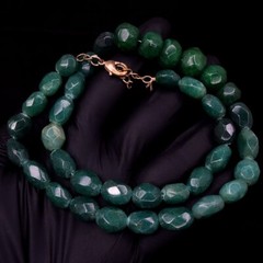 Green Emerald Faceted 383.00 Cts Beaded Best Necklace Jewelry VK 18 E650