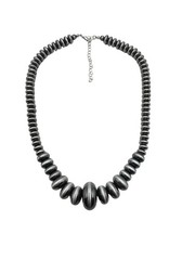 Southwestern FAUX Navajo Pearl Large Saucer Shape Beaded Costume Necklace