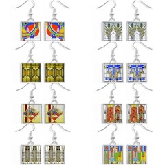 Tree of Life Earrings, Frank Lloyd Wright, Gift for Her, Architecture Jewelry