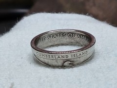 CUMBERLAND ISLAND, GA. – Size 11 State Quarter Coin Ring