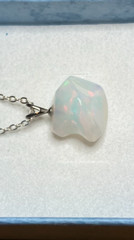 #350- 7.35ct Genuine Freeform Ethiopian Welo Opal on a Sterling Silver Chain