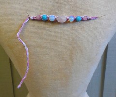 Rose Quartz Adjustable Hemp Bracelet Anklet w/ Opalite Quartzite Gemstone Beads
