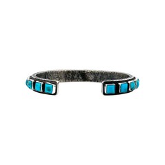 Ernest Rangel, Bracelet, Kingman Turquoise, Navajo, 6 1/2″