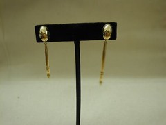 Malcolm Morley 18KT artist brush Assymetrical dangling earrings