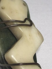 OOAK Wired Wrapped Carved Pendant ~ 3 1/4” ~ Snake Fetish Artisan Design