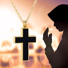 Stainless Steel Cross Memorial Cremation Ashes Urn Pendant Necklace Keepsake Urn