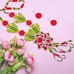 Handmade Necklace Seed Bead Boho American Style Nativ Beaded Multi Strand Gifts