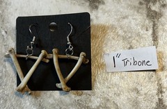Handcrafted bone earrings