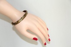 Sergio Lub Tri-Color/Metal Twisted Cuff Bracelet. 100% Hand Crafted in the USA