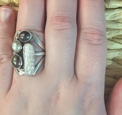 Jay King Sterling Silver Pearl Ring Desert Rose Trading Baroque Sz 9-10