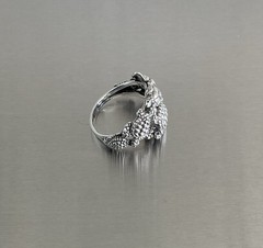 So Cute! Bali Crafted Multi Turtle Band Ring Solid 925 Sterling Silver Size 6