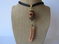 Rattlesnake Rattle Pendant Snake Necklace Spirit Animal Bone Jewelry Boho N5477