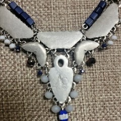 Ayala Bar, Blue Dome collection Multicolor Glass Necklace Signed AB