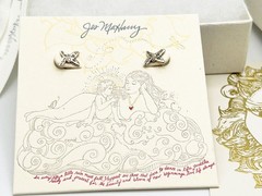 Jes MaHarry 14K Gold and Diamond Butterfly Stud Earrings