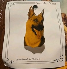 handmade resin pin of German Shepherd From Peachy Keen