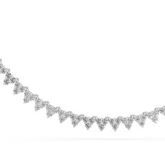 4.55 Ct Round Cut Diamond Tennis Necklace VS1 D-F White Gold 14k