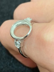 silver 925 ring empty setting, DIY blank setting, sterling silver settings