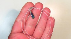 3.1c AUSTRALIAN BOULDER OPAL TIGER TAIL 925 SILVER NECKLACE PENDANT OCA18744