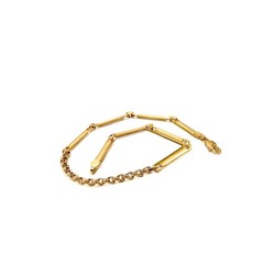 Unique Bar motif 10″ anklet chain brace.Crafted Real 1/20 14K Best Gold Filled