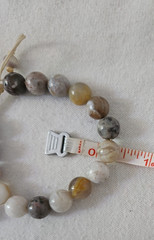 Natural Stone Adjustable Bracelet Handmade ball bead, minimalist 7″-10″