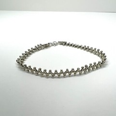 Seed Bead Silver Bracelet Nickel Free Lobster Clasp 7.75” Handmade New
