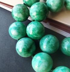 Large 16mm/18mm/20mm green jade stone Beads Necklace,bracelet,man woman jewelry