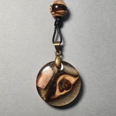 Resin Jewelry Pendant/ Unisex Necklace/ Boho style/ Natural art/ Hand Made/ OOAK