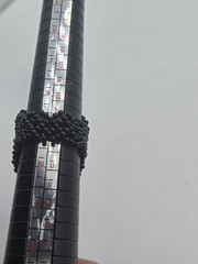 New Artisan Handmade Black Floral Beaded Handcrafted Ring Goth Whimsical