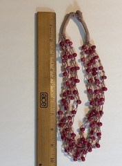 Handmade Ukrainian Wood Bead Multi Strand Necklace:Ethnic Style Jewelry-Vintage