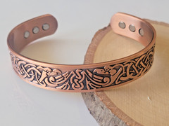 Pure Copper Magnetic Bracelet – Solid Copper Arthritis Pain Therapy Energy Cuff