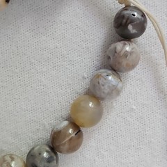 Natural Stone Adjustable Bracelet Handmade ball bead, minimalist 7″-10″