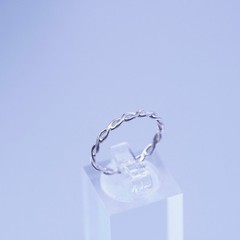sz 7.75, southwestern Sterling 925 silver handmade ring, woven braided band