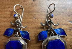 Musi Hunt Enameled Lapis Lazuli Earrings