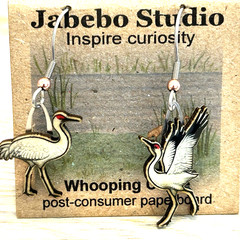Jabber Studio Whooping Crane Surgical Steel Earrings Nature Birds Eco-friendly