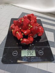 Red Coral Beaded Necklace 392 Grams 28 In Large Chunky Beads Marked MCM