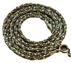 Vintage 18” 2mm Italian Sterling Silver 925 Twisted Rope Chain Necklace 5.9 Gram