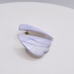 Handmade Carved White Mother Of Pearl Shell Pierced 1.5″ Womens Earrings