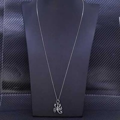 24”, sterling silver 925 box chain necklace Scorpius scorpion charm pendant